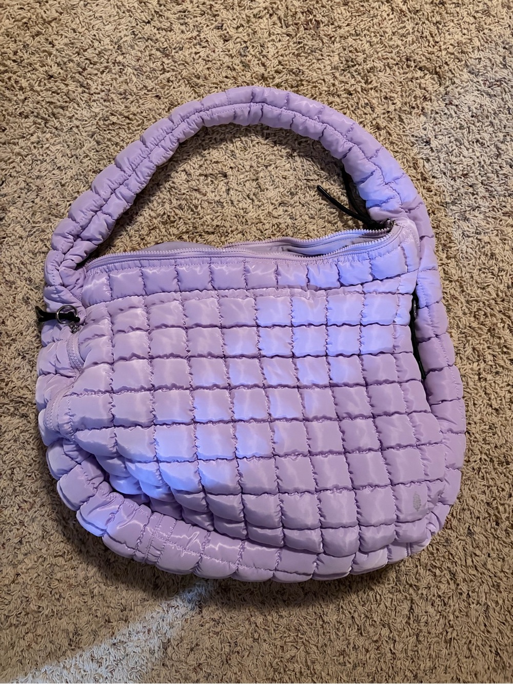 Free People Quilted Lavender Shoulder Bag